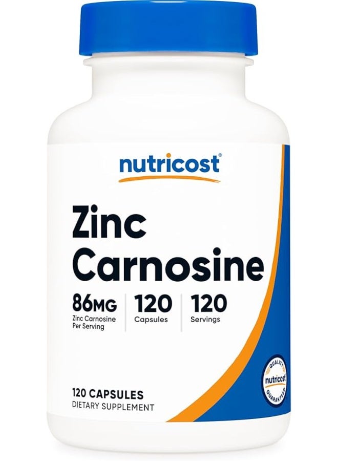 Nutricost, Zinc Carnosine, 120 Capsules - Image 1